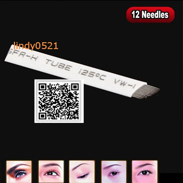 200pcs/lot Professional Permanent Makeup Blade Eyebrow Tattoo Blade 12 Needles For Manual Tattoo Pen 200pcs/lot Professional Permanent Makeup Blade Eyebrow Tattoo Blade 12 Needles For Manual Tattoo Pen