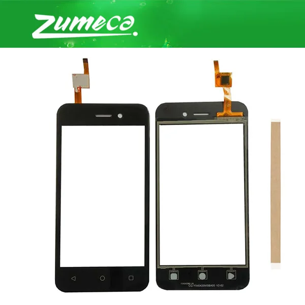 

High Quality For Fly 5S Touch Screen Digitizer Touch Panel Lens Glass Replacement Part With Tape Black Color
