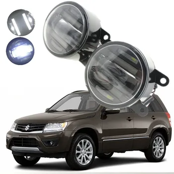 

For Suzuki Grand Vitara JT 2005-2016 2in1 18W LED Fog Lights White Cut-Line Lens DRL Daytime Running Lights Car-Styling