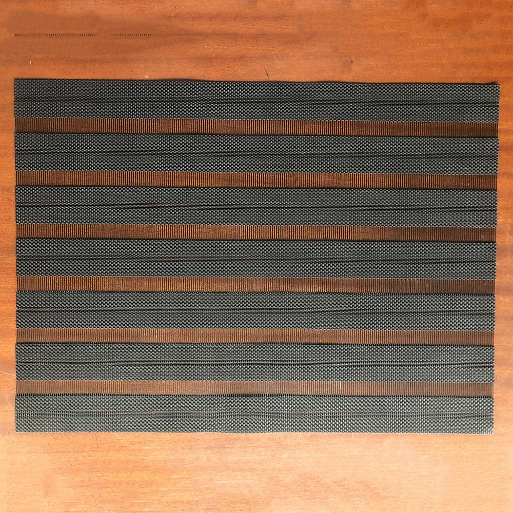 2/4pcs placemat Black Weave Placemat Coasters Heat insulated PVC Decor Kitchen Dining Bowl Dish