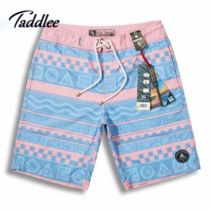 Taddlee Brand Men Beach Swimwear Quick Drying Board Shorts Man Short Bottoms Pants Active Bermudas Mens