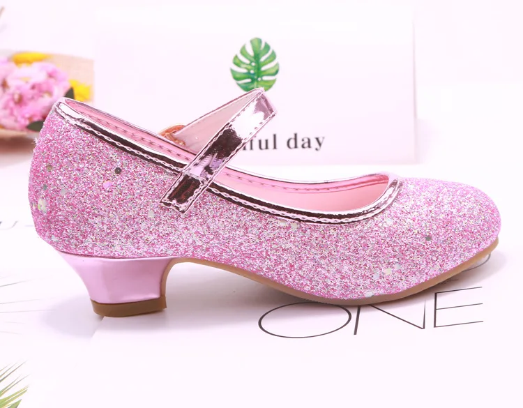 qloblo Kids Girls Wedding Shoes Children Princess Sandals High Heels Dress Shoes Shoes For Girls