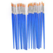 10 шт./лот, нейлоновая кисть для краски волос, кисти для живописи маслом, акварельные гуаши, кисти для рисования, разные размеры, красивые товары для рукоделия