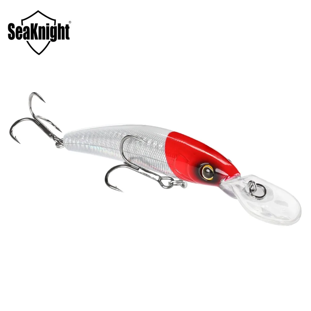 

SeaKnight SK014 1PCS Suspend Minnow 12g 95mm 0-1.8M Suspending Lure Hard Artificial Bait Slim Lure with 2PC Hooks Fishing Tackle