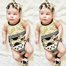 2pcs Hot baby Sleeveless Tassels Floral Bodysuits with Headband Baby Girl Clothes Bodysuits Jumpsuits Outfits Infant 0-18M
