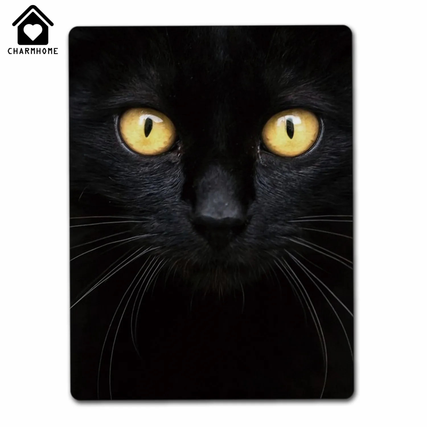 Charmhome Selimut Kustom Hewan Pola Desain Kucing Hitam 150x200 Cm