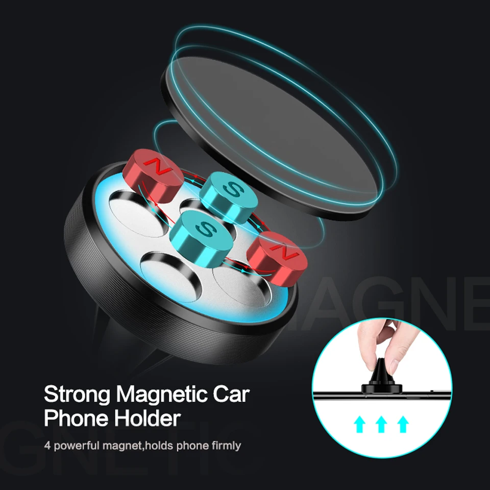 Магнитный автомобильный держатель для телефона Air Vent Mount магнитный штатив Мобильный телефон планшет автомобильный настенный держатель подвес для Samsung S10 plus iPhone XS