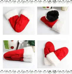 Рождественские красные перчатки унисекс Зимние Теплые повседневные снежные рукавицы с флисовой подкладкой