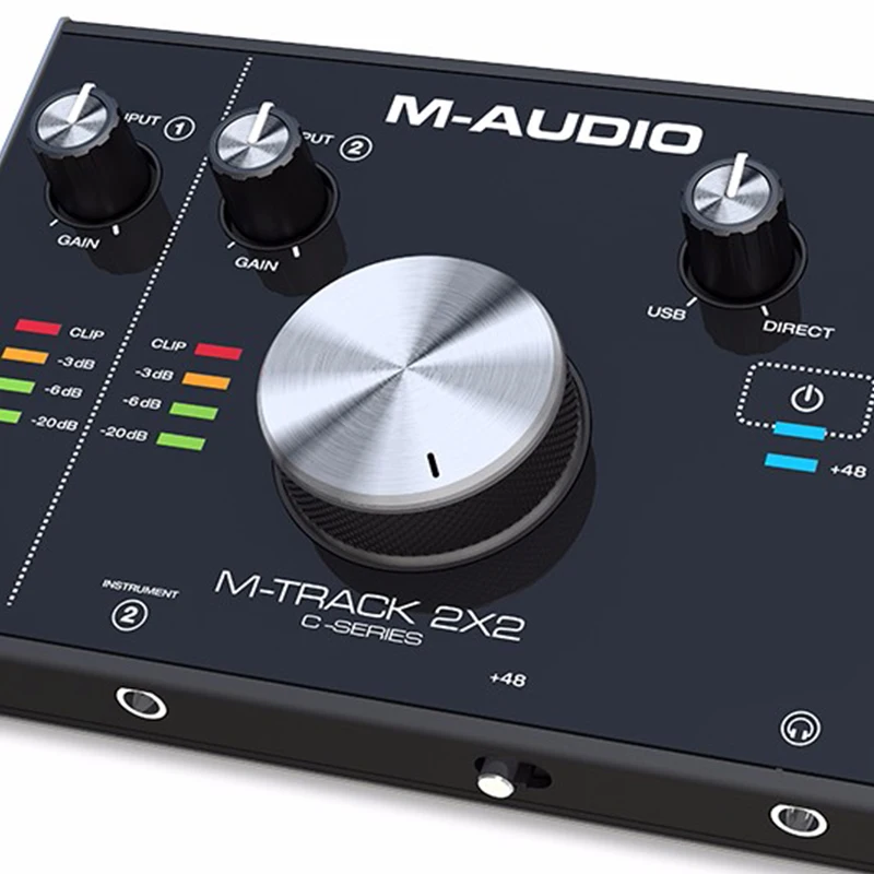 M-AUDIO M-Track 2x2 Профессиональная звуковая карта USB аудио интерфейс внешняя компьютерная звуковая карта 24 бит/192 кГц USB2.0 type-C