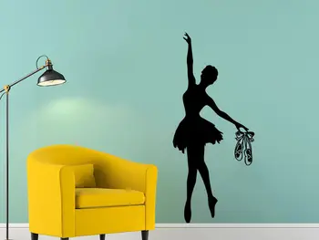

Ballet Wall Decal Ballerina Gymnastics Dance Studio Vinyl Sticker Decor Single-piece Package Modern Mirage of Beauty Plastic