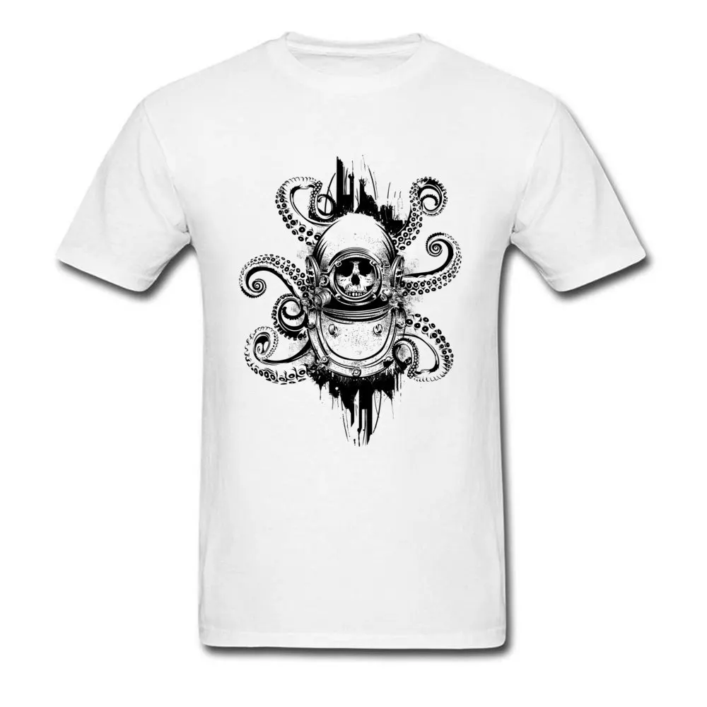  Men's T-shirts Death of the Diver Normal Tops Tees 100% Cotton Crewneck Short Sleeve Crazy T-shirts Summer Wholesale Death of the Diver white