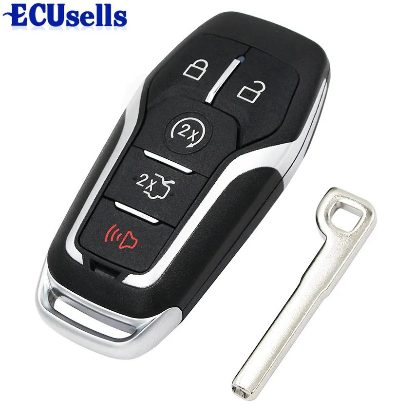 

NEW 4+1/5 Buttons Remote Smart Prox Key Case for Ford Fusion Explorer Edge Mustang 2015-2017 FCC: M3N-A2C3124330