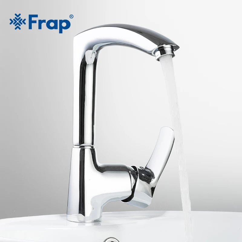 Torneira da Cozinha Misturador de Água Fria e Quente Saída do Ângulo Frap Estilo Moderno Único Punho Direito Design 360 Graus Rotação F4070
