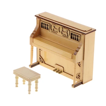 

Miniature Upright Piano Figurine Musical Instrument Model for Music Lovers