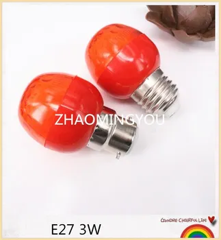 

10X E27 B22 LED light bulbs 3W AC220V LED multicolor lights indoor and outdoor decorative lighting energy saving lamps Colorful