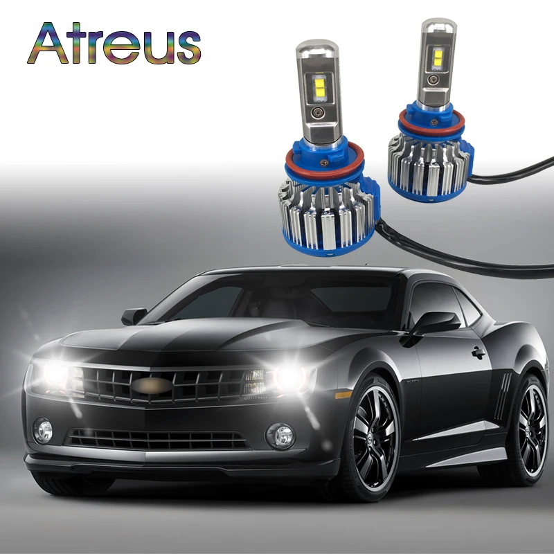 Автомобильные фары Atreus H7 LED для VW polo Toyota Honda Ford focus 2 3 Lada аксессуары 9005 9006 9012 70 Вт 7000lm