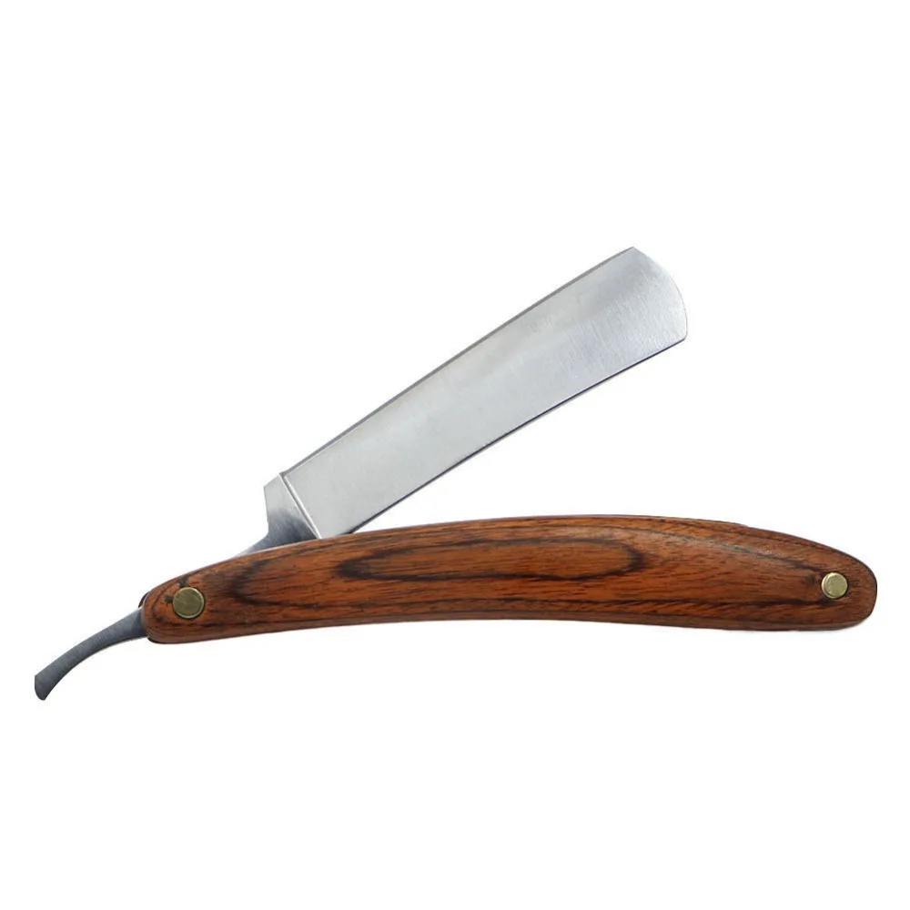 

Stainless Steel Straight Edge Men Razor Blades Barber Folding Shaving Knife
