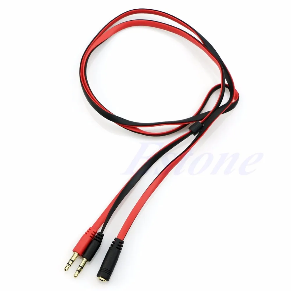 High Quality 1M 3.5mm Female to Dual Male Headphone Mic Audio Y Splitter Extension Cable New High Quality 1M 3.5mm Female to Dual Male Headphone Mic Audio Y Splitter Extension Cable New