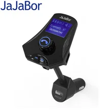 Jajabor Bluetooth-гарнитуры для авто громкой связи Dual USB Автомобильное Зарядное устройство AUX 3.5 мм стерео Автомобильный MP3-плеер fm-передатчик большой ЖК-дисплей Экран Дисплей