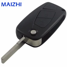 maizhi 3 Buttons For FIAT Punto Ducato Stilo Panda Bravo Navy Flip Fob Black 3 BTN Folding Remote Key Shell Case Cover