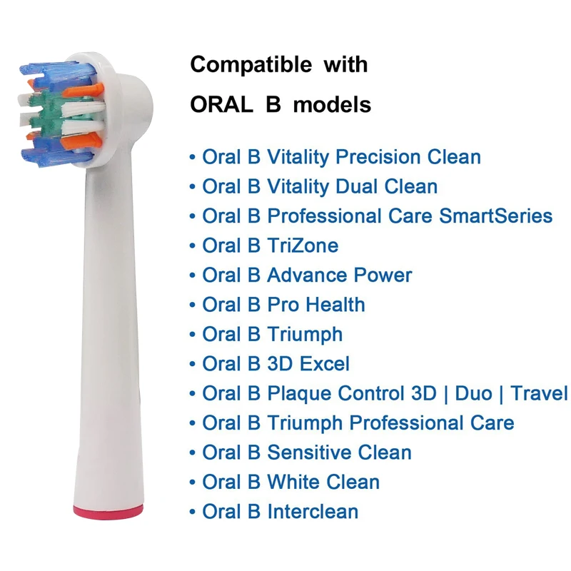 4 шт. пероральная б Сменная головка электрической зубной щетки головки для Braun Soft Dual Clean Advance power/Pro Health/Triumph/3D Excel/Vitality