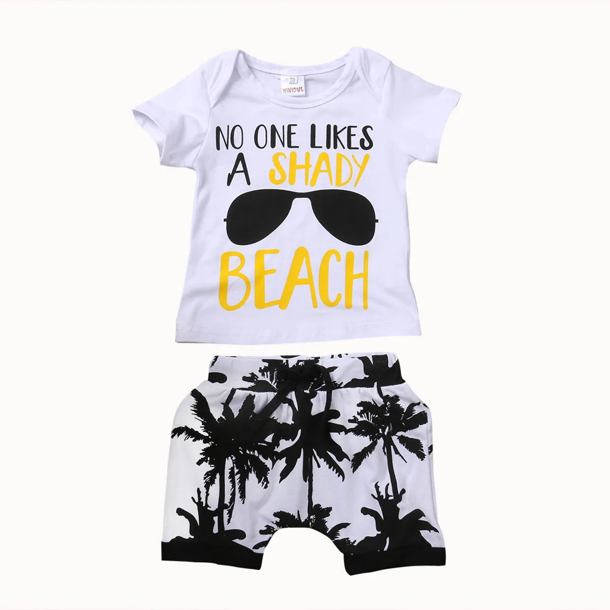 Summer Infant Newborn Babys Boys Girls Clothes Set Short Sleeve T shirt