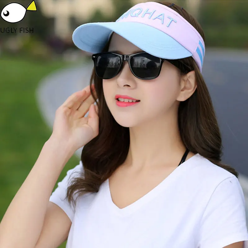 sun visor caps men women sun visor hat outdoor summer black white visors for women  (8)