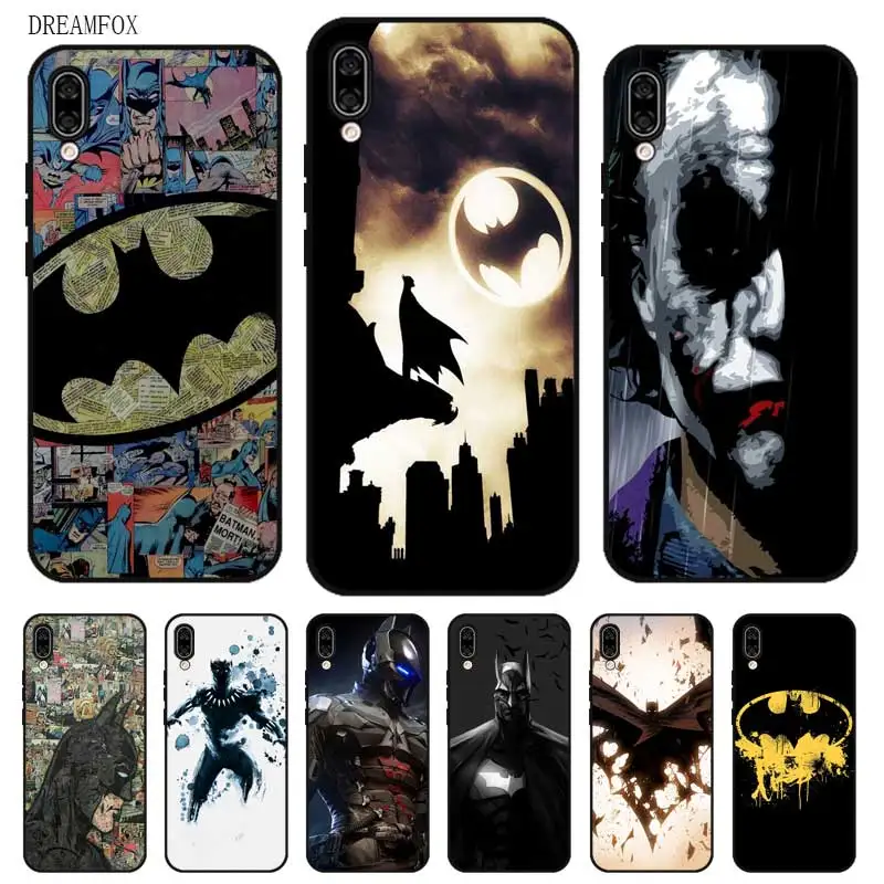 N259 Batman Joker Harley Black Silicone Case Cover For Huawei Honor 6A 6C 6X 7C 7X 8 Lite Pro |