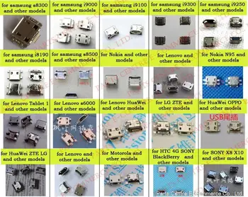 

free shipping 100pcs/lot 20 models micro USB connector commonly used for HTC Samsung Sony nokia ZTE lenovo and so on