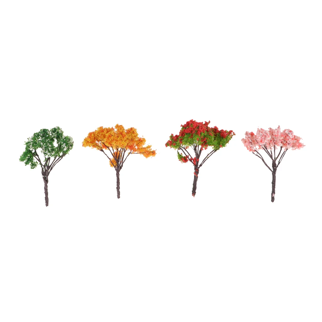 1/12 Dollhouse Miniature Tree Plants For Fairy Garden Decoration Accessory (4PCS)