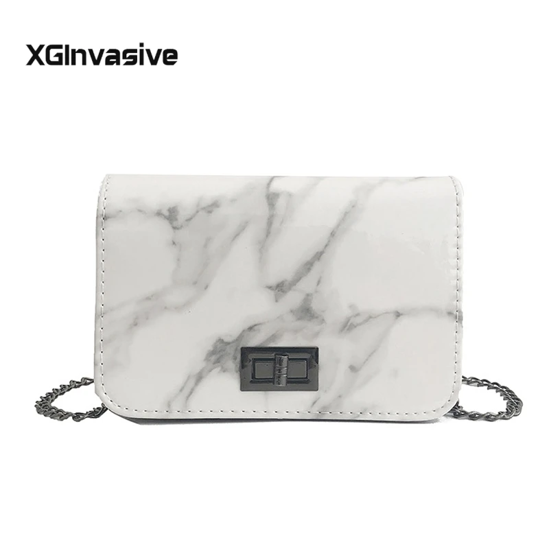 

Women Marble Pattern Shoulder Bag Lock Buckle Wild Messenger Small Square Bag Marble white bag Designer Handbags High Quality