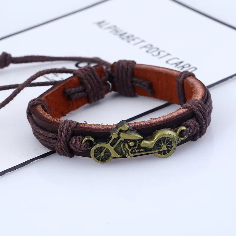 BNNNEA Cuff Bracelets /& Bangles Wristband Retro Male Jewelry Wholesale Handmade Brown Vintage Braclet Men Wide Leather Wrap