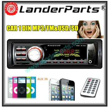 

2015 New Arrival 12V Car Radio player FM MP3 car audio with USB SD slot MP3 WMA WAV forma music with remote control 1 DIN 1042A