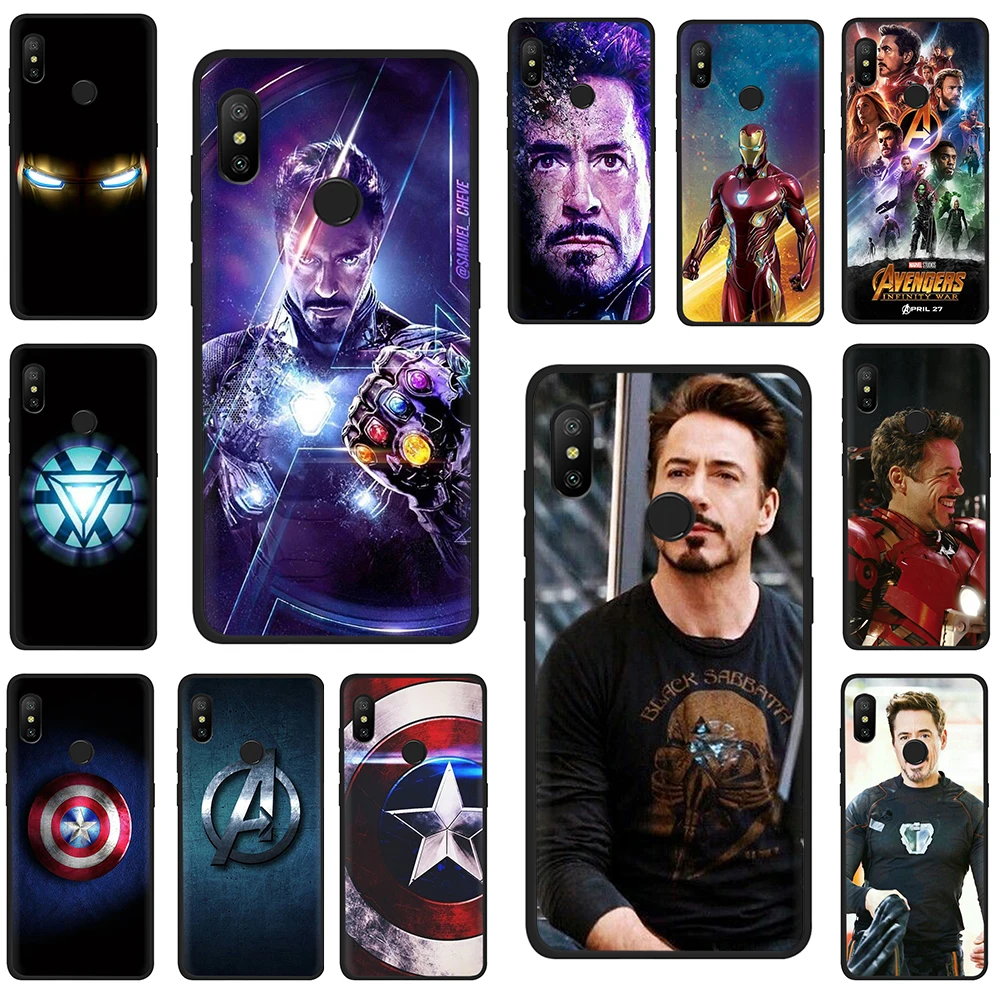 

iron Man TPU Soft Silicone Case Cover For Xiaomi Mi 6 8 A1 A2 5X 6X F1 9 9SE MAX 3