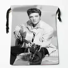 Fl-Q155 Элвиса Пресли& 2 пользовательские напечатанные получить мешок степень сжатия сумки drawstring сумки размер 18X22 см 711-# Fl155