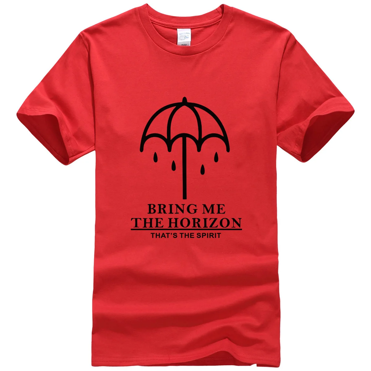 BRING ME THE HORIZON Camisetas, модные футболки с коротким рукавом, Мужская брендовая одежда с принтом для фитнеса, ММА, хип-хоп футболка, Homme - Цвет: red