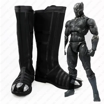 

Captain America 3 Black Panther Boots Cosplay Anime Shoes