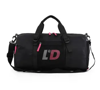 

Fashion girl beach letter LD PINK shoulder bag large capacity Dry wet separation travel bag women's Shoe position handbag