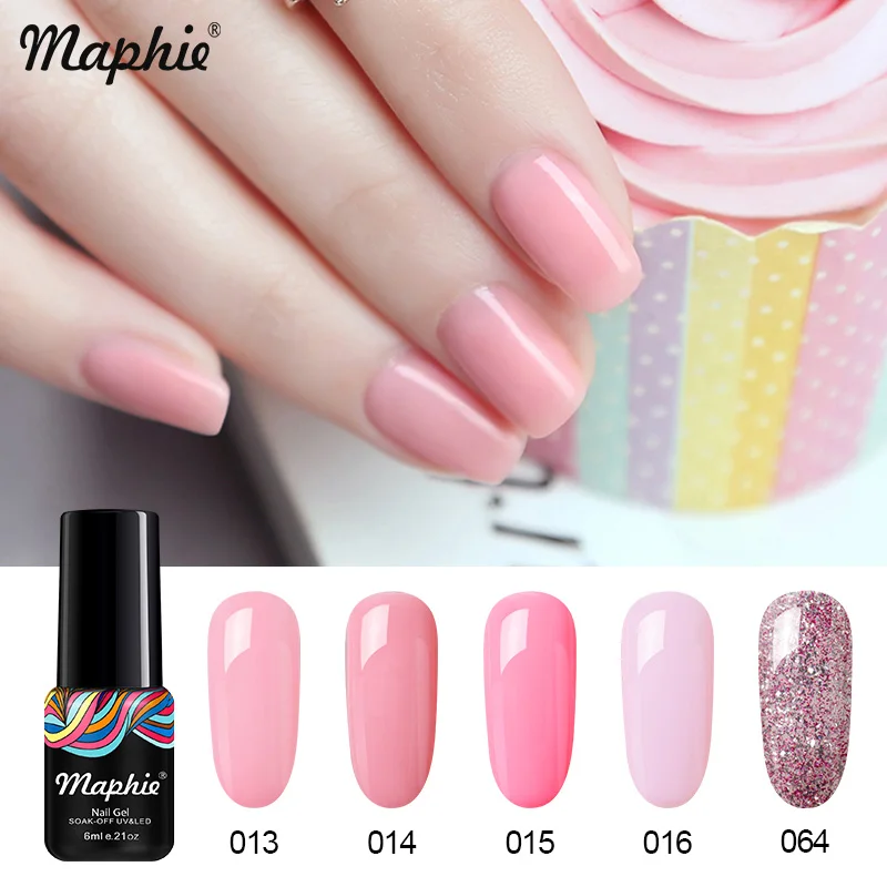 Maphie 2 шт./лот УФ-гель для ногтей Набор DIY гель для ногтей с блестками лак для салонов ногтей эмаль Полупостоянный Розовый Светодиодный гель Наборы
