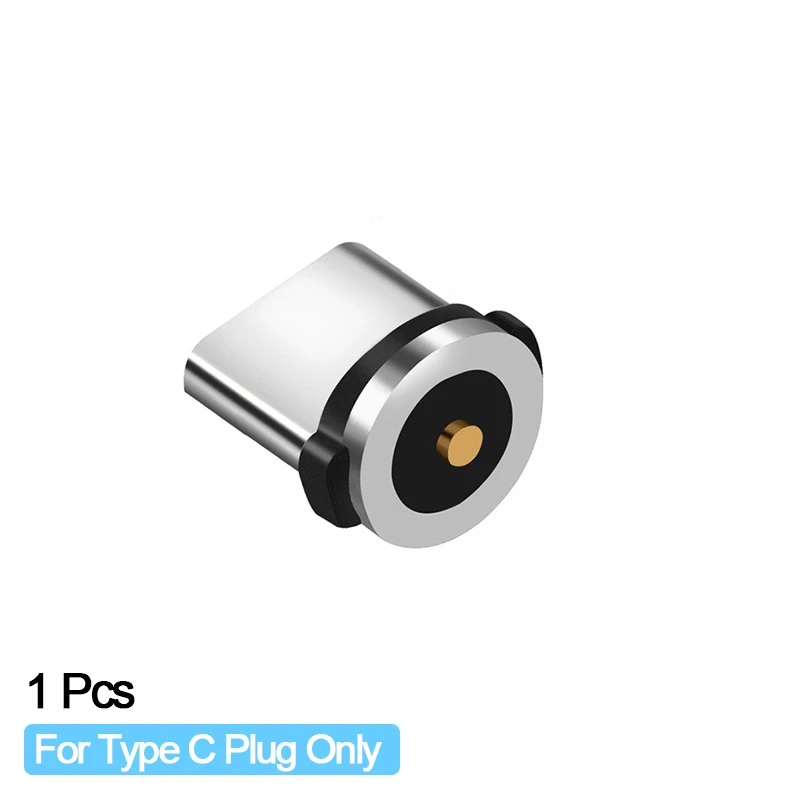 Магнитный светодиодный кабель 2.4A Быстрая зарядка Магнит Micro usb type C кабель осветительный провод type-C зарядное устройство для Iphone Xs samsung S10 - Цвет: Only Type-C Plug