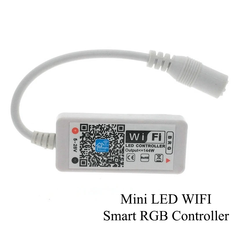 Мини светодиодный Wi Fi Smart RGB управление Лер для светодиодные ленты свет DC 12 В