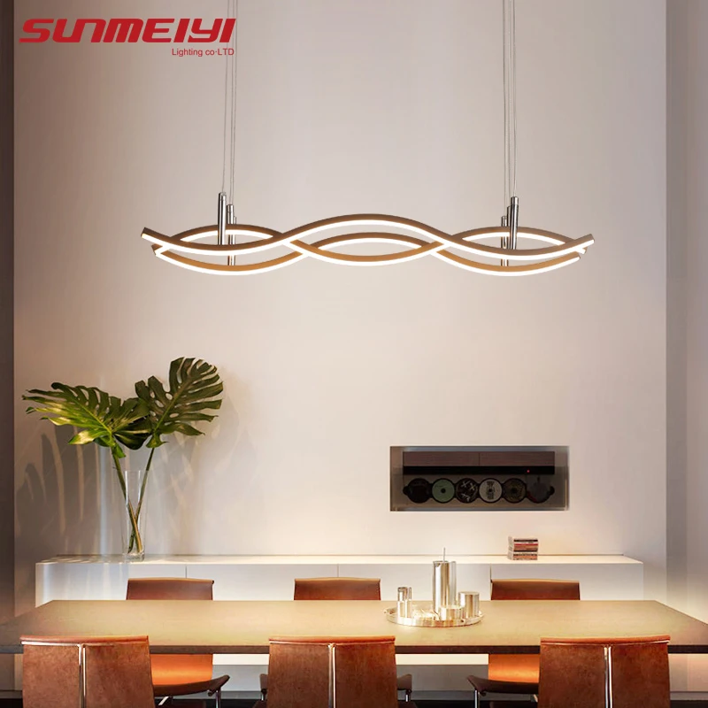 

Creative Strip LED Pendant Lights Aluminum Indoor Lamp For Dining room Cafe Bar Living room Nordic Kitchen Pendant Lighting