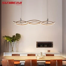 Creative Strip LED Pendant Lights Aluminum Indoor Lamp For Dining room Cafe Bar Living room Nordic Kitchen Pendant Lighting creative simple modern led pendant lights for living room dining room kitchen lampara de techo pendant lamp indoor home lighting