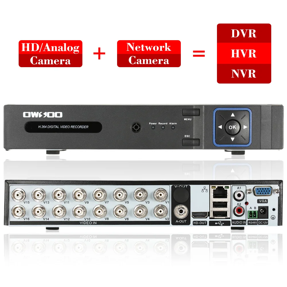 OWSOO Full 720 P 16CH AHD DVR 12 шт. 1500TVL система безопасности камеры 720 P инфракрасная камера системы безопасности наружное ONVIF устройство цифровой видеозаписи рекордер евро шток