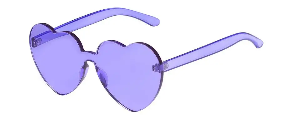 Женские солнцезащитные очки Hartvorm без оправы с прозрачными линзами,, фирменный дизайн, солнцезащитные очки в форме сердца для женщин, негабаритная оправа, Новинка - Цвет линз: C7
