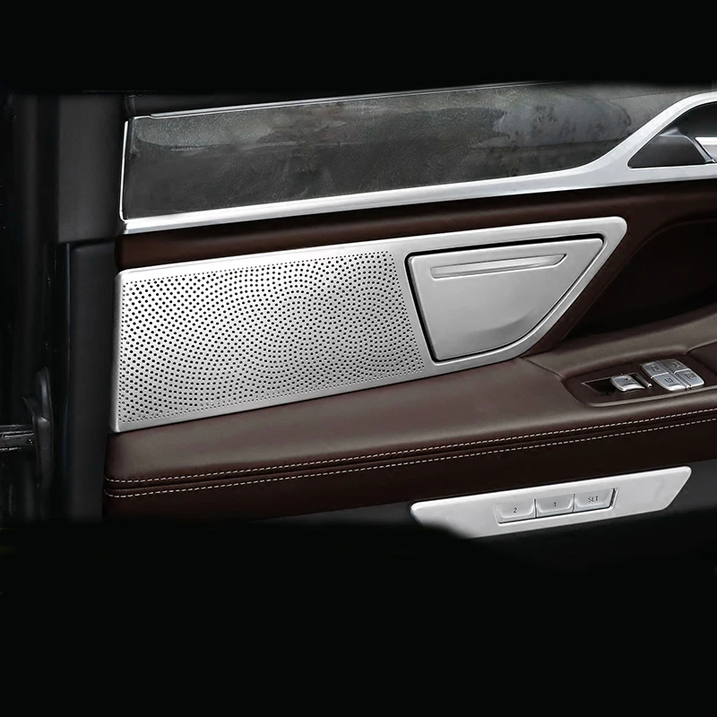 

Car Styling Car Door Audio Speaker Sound Decorations Loudspeaker Trim Cover Sticker For BMW 7 Series G11 G12 2016-18 Accessories