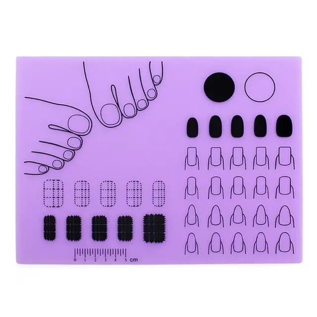 Buy Silicone Nail Art Stamping Mat Practice Coloring