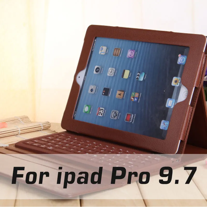 ГОРЯЧАЯ Беспроводная Bluetooth клавиатура чехол для Ipad pro 9,7 старший PU Folio Stand Capa для iPad air 1 2 защитный чехол - Цвет: For ipad pro 9.7