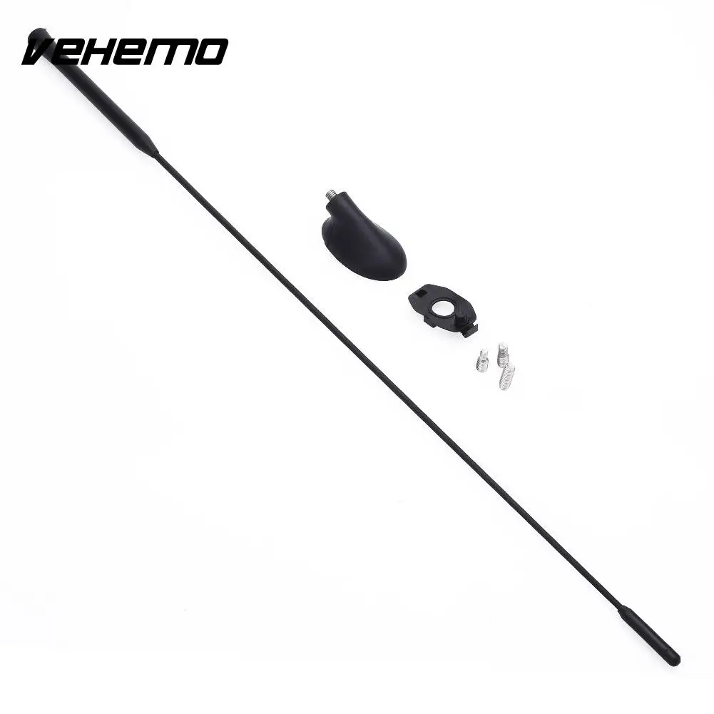 

Vehemo Aerial Antenna Radio Antenna Aluminium Alloy with Base Car Aerial Mast for Ford Focus Black Portable Premium Quality