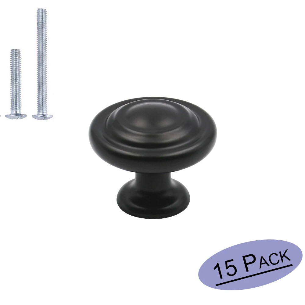 

goldenwarm Cabinet Hardware Drawer Knobs Black Cabinet Knobs 15 Pack Kitchen Cabinet Handles Knobs for Dresser Drawer